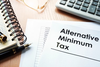 paperwork labeled alternative minimum tax